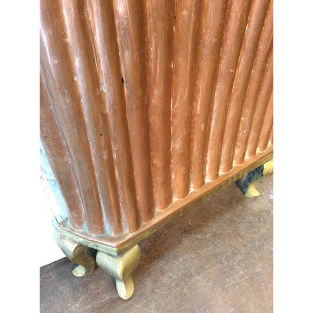 Early 20th Century Early 20th Century French Copper and Brass Umbrella Plant Stand For Sale - Image 5 of 13