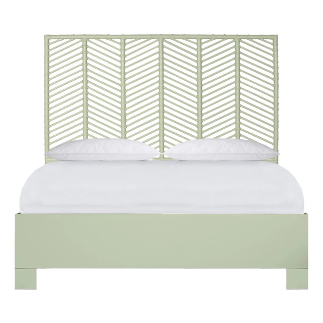 Liam Standard Bed Queen - Celery Green For Sale