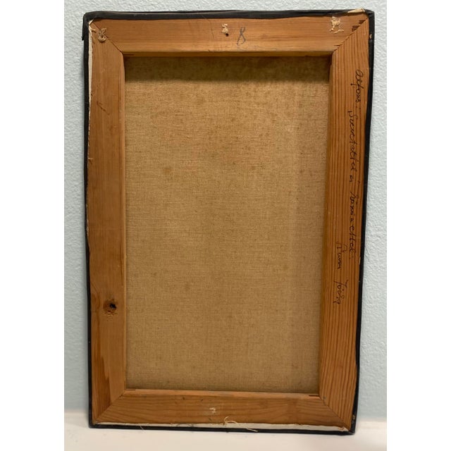Mid 20th Century Vintage Abstract Painting Signed For Sale - Image 5 of 8