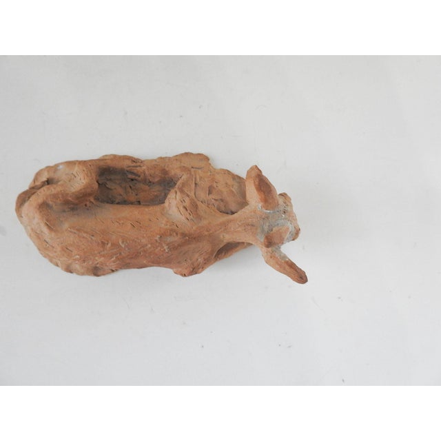 Mid 20th Century Mid 20th Century Terracotta Clay Goat Sculpture For Sale - Image 5 of 9