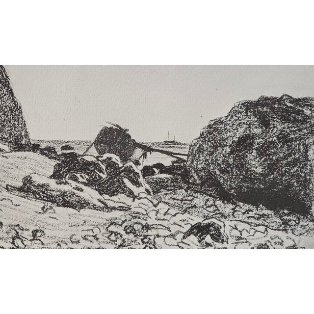 After Claude Monet, Boat Between Cliffs, Lithograph For Sale - Image 6 of 10
