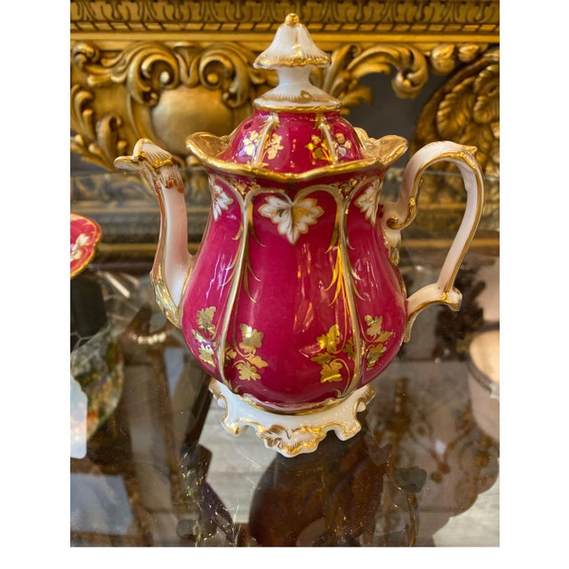 Circa 1875 French Porcelain Tete a Tete Tea Set- 6 Pieces For Sale - Image 11 of 13