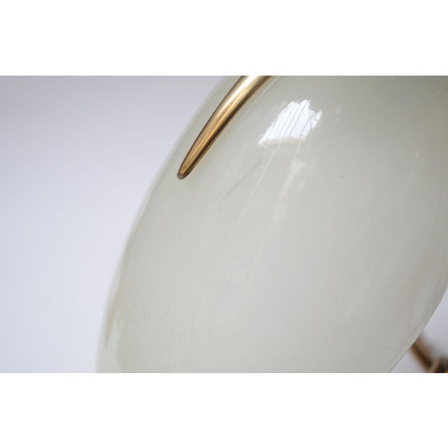 Pair of Petite Brass and Glass Tripod Bedside / Table Lamps by Oscar Torlasco For Sale - Image 9 of 12