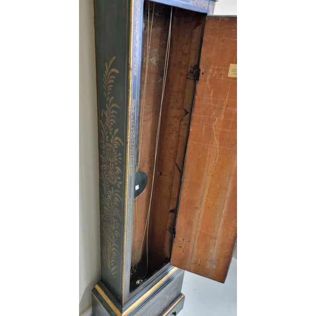 Antique Lacquered Longcase Clock, 1700s For Sale - Image 9 of 12