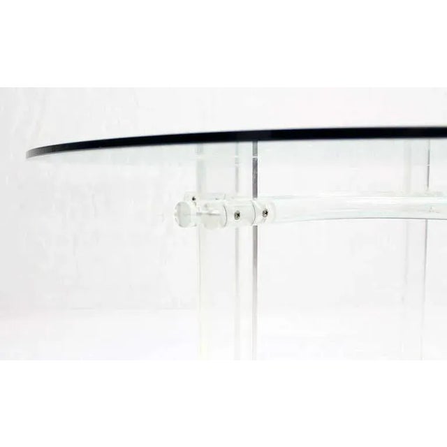 Mid-Century Modern Lucite Base and Glass-Top Gueridon or Occasional Table For Sale - Image 4 of 11