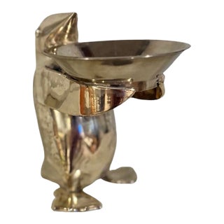 Vintage Silver-Plate Penguin Sauce Holder For Sale