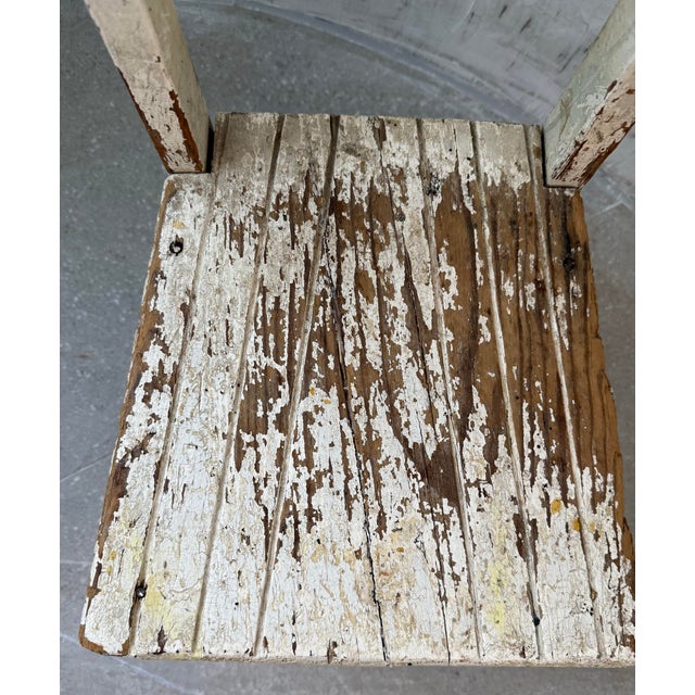 Early 20th Century Charming Antique Gustavian Child’s Wooden Chair With Chippy Paint Finish & Rustic Vibe, Dating From Early 20th Century For Sale - Image 5 of 12