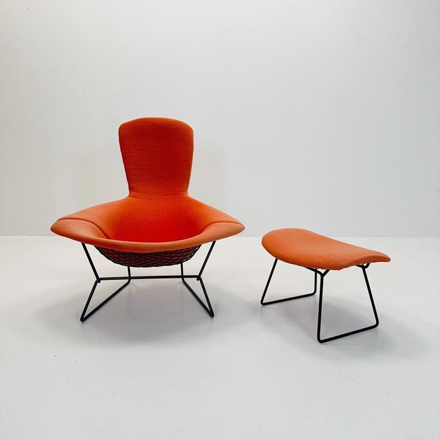 Set of Bird Armchair and Ottoman by Harry Bertoia for Knoll International, 1970s For Sale - Image 10 of 11
