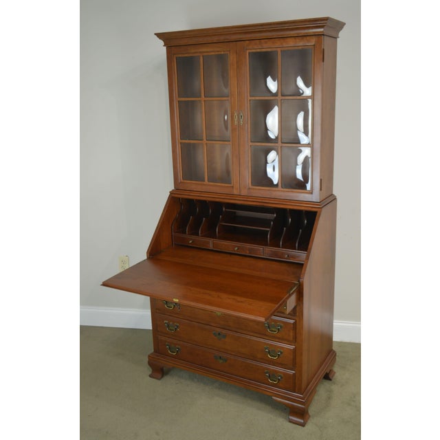 Maddox of Jamestown Solid Cherry Bubble Glass Secretary ...