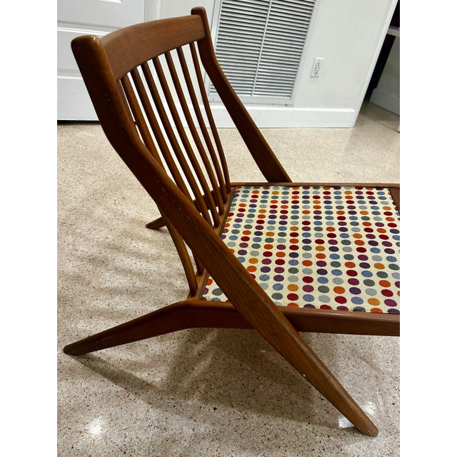 1960's Danish Modern Folke Ohlsson "Scissor" Sculpted Chair for Dux For Sale In Miami - Image 6 of 12