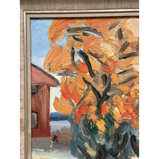 Sune, Autumn Landscape, 1962, Oil Painting on Panel, Framed For Sale - Image 11 of 13