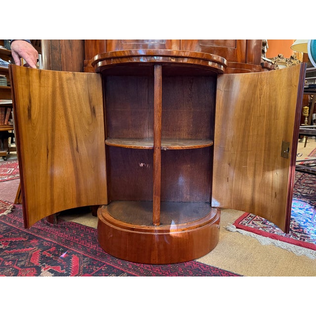 Biedermeier Demi Lune Half-Cabinet For Sale - Image 10 of 16