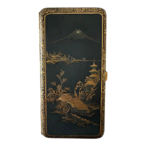 Antique Komai Style Damascene Cigarillo Case