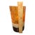 Vintage Pier 1 Amber Tortoiseshell Art Glass Hurricane Candle Holder & Vase For Sale - Image 9 of 9
