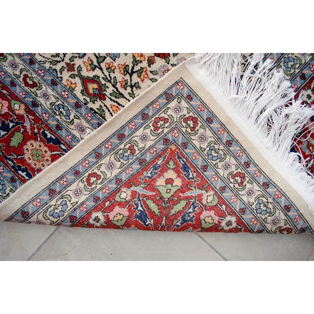 1970s Collectible Vintage Turkish Hereke Rug Hand Knotted Area Oversize Rug Large Living Room Rug - 10′8″ × 15′5″ For Sale - Image 14 of 18