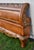 Legacy Pine Upholstered Sleigh Bed Carved and Inlaid Ornate Queen Frame For Sale In Philadelphia - Image 6 of 18