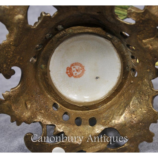 Gold French Porcelain Parrot Candleholders, Set of 2 For Sale - Image 8 of 14