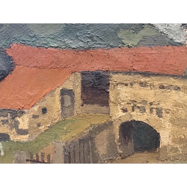 Mid-Century Modern Mid Century French Oil Painting by Louise Delorme For Sale - Image 3 of 12