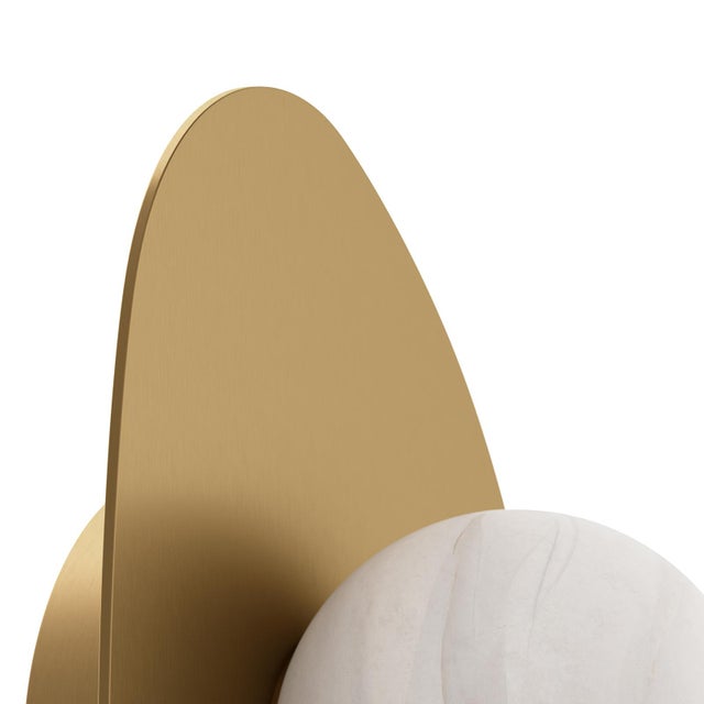 Brass Rhoads Triangular Sconce, Natural Brass For Sale - Image 8 of 9