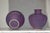 Pair of Purple Ceramic Vases with Glossy Finish and Rounded Bellies For Sale - Image 4 of 12