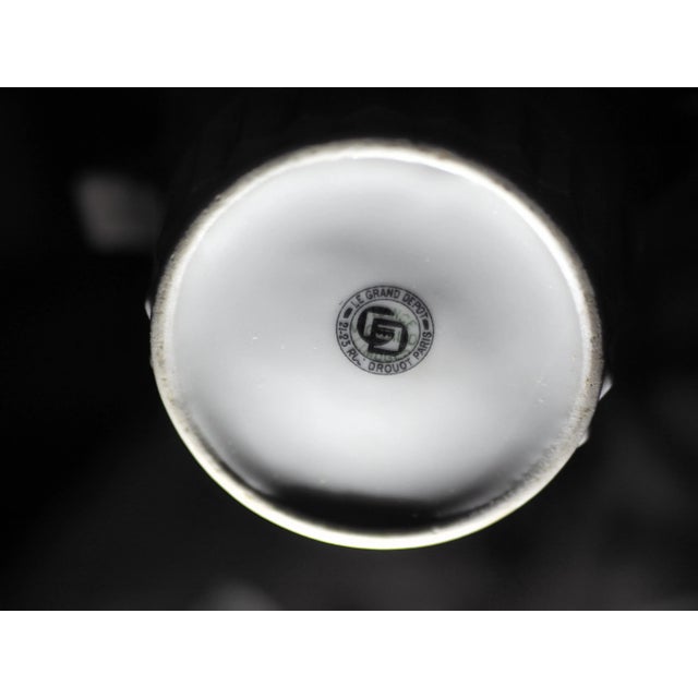 Ceramic 1920s French Limoges Giraud Le Grand Depot Art Deco Gold and Yellow Sugar Pot For Sale - Image 7 of 11