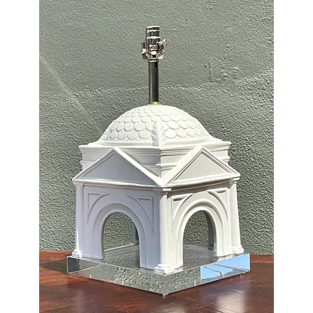 Vintage Architectural Ceramic Table Lamp For Sale - Image 12 of 17