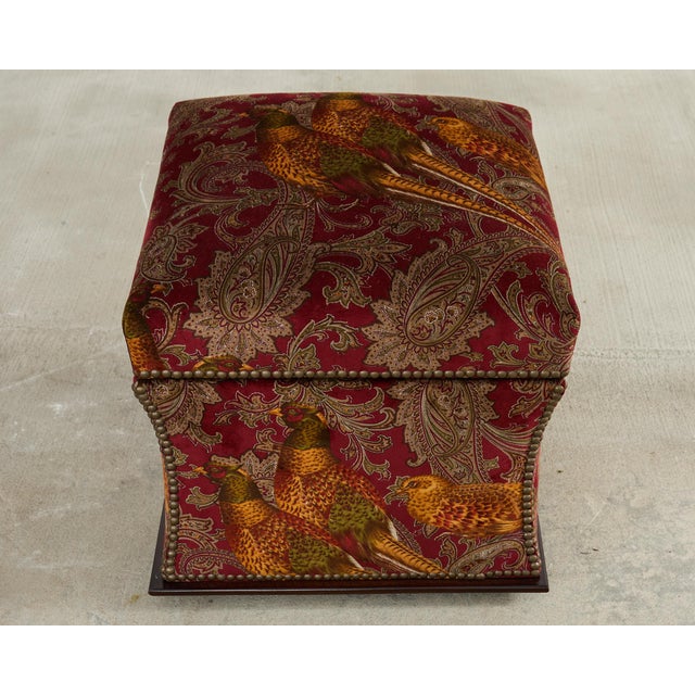 2000 - 2009 Ralph Lauren 'Florence' Storage Ottoman in Buckthorn Paisley Fabric For Sale - Image 5 of 18