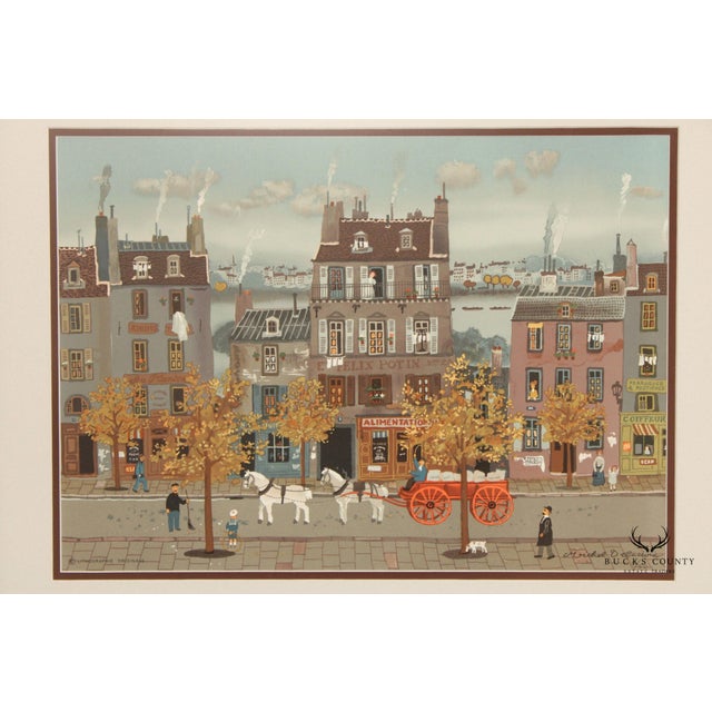 Michel Delacroix 'Marchand de Farine' Framed Numbered Lithograph For Sale - Image 13 of 18