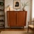 Bernhard pedersen & søn (bps-m) teak tambour cabinet | denmark, 1960s an exceptional original piece of danish mid-century...
