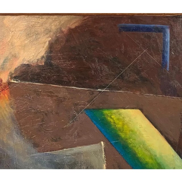 1994 "Rosewood Express" Abstract Oil Painting on Canvas For Sale - Image 4 of 6