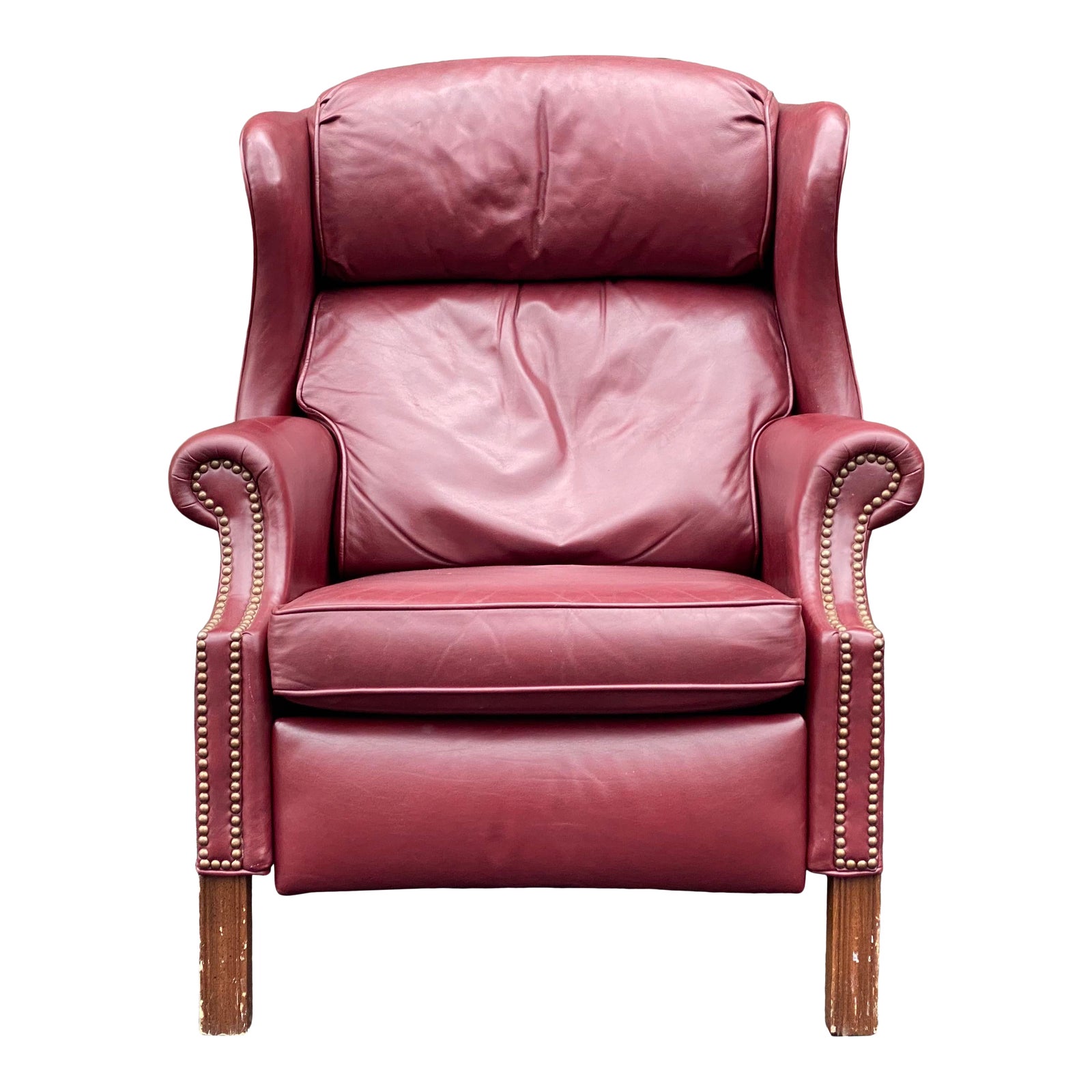 Bradington Young Leather Reclining Wingback Chairish