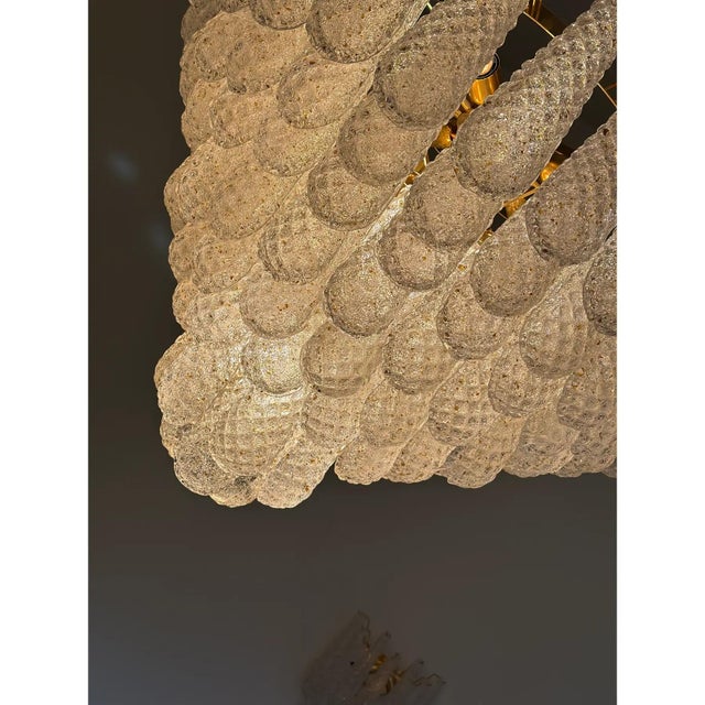 Italian Conchiglie Murano Glass Gold Chandelier by Simoeng For Sale - Image 6 of 8