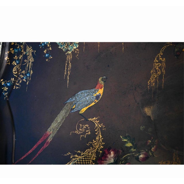 2000 - 2009 Vintage Chinoiserie Lacquer Tray Table For Sale - Image 5 of 10