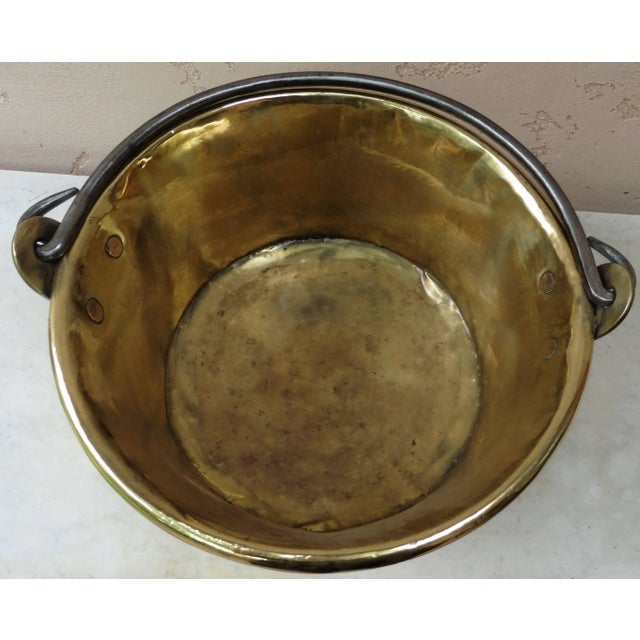 Mid 19th Century Early 19th Century French Yellow Copper Cauldron For Sale - Image 5 of 6