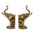 Rare Vintage Mid-Century Hollywood Regency Brass Elephant Bookends For Sale