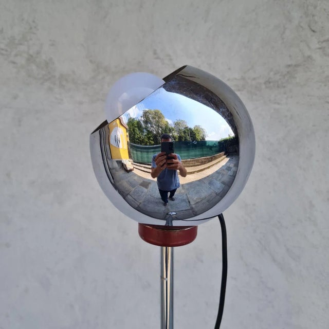 Brown Floor Lamp with Adjustable Light, 1970s For Sale - Image 8 of 11