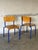 Blue Blue Tubular Steel Stacking Chairs Set of 2 European Vintage Mid-Century Modern 1970s For Sale - Image 8 of 11