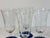 1960s Vintage 1960s Cobalt Footed & Floral Etched Clear Water Stems, Set of 4 For Sale - Image 5 of 5