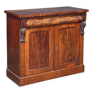 William IV Sideboard or Chiffonier Server of Mahogany With Acanthus Leaf Accents For Sale