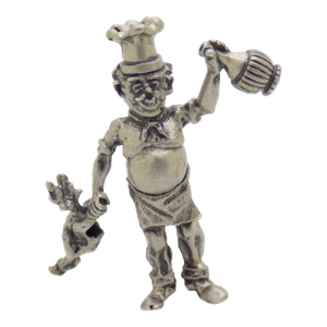 Vintage Italian Handmade Genuine Silver Italian Chef Figurine Miniature