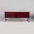 Italian burgundy metal sideboard Synthesis 45 by Ettore Sottsass for Olivetti, 1970s Sideboard from the Synthesis 45...
