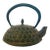 Vintage Japanese Nanbu Tekki Cast Iron Tetsubin Teapot – Floral Relief Patina For Sale