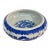 Vintage Chinoiserie Blue and White Brush Washer Bowl With Dragon Motif For Sale