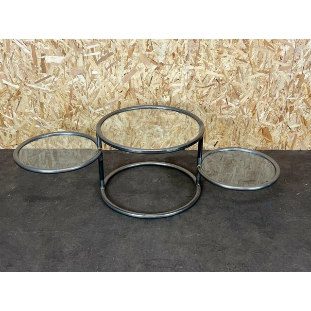 Metal Coffee Table Metal Side Table Adjustable Coffee Table Design 60s 70s For Sale - Image 7 of 12