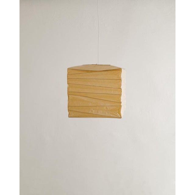 Rare and early mid century "45x" washi paper ceiling pendant lamp by isamu noguchi p roduced and branded by ozeki & co,...