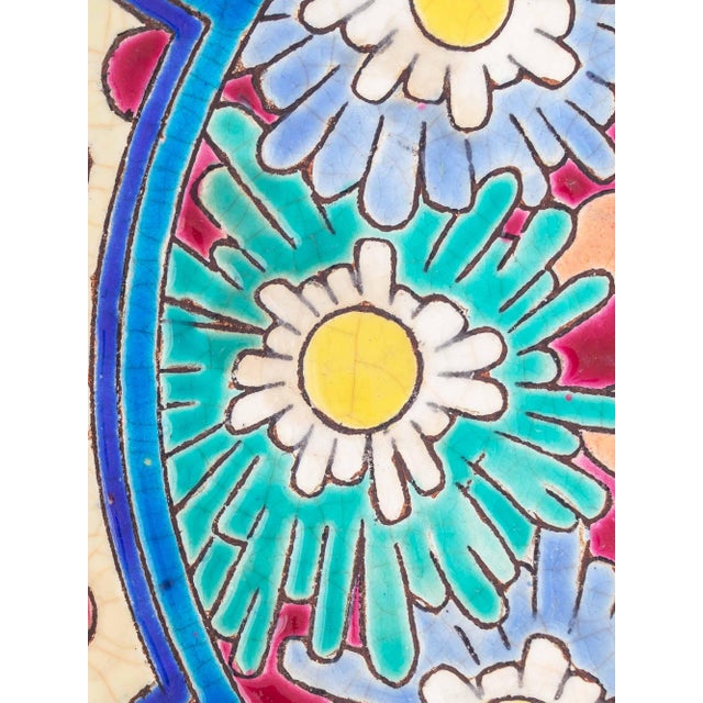 Ceramic Vintage French Art Deco Cloisonné Enamel Bowl with Daisies from Manufacture Des Emaux De Longwy, 1930 For Sale - Image 7 of 13