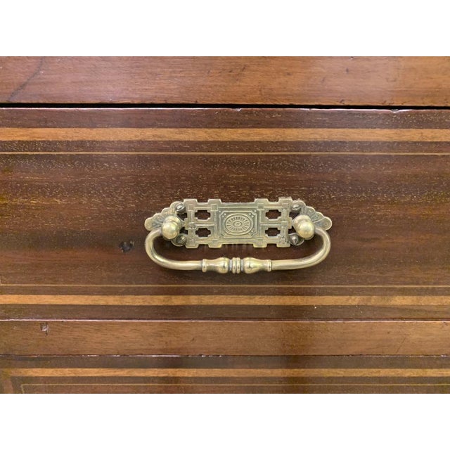 Inlaid Mahogany Pillar Chest from Maple & Co., 1900 For Sale - Image 4 of 15