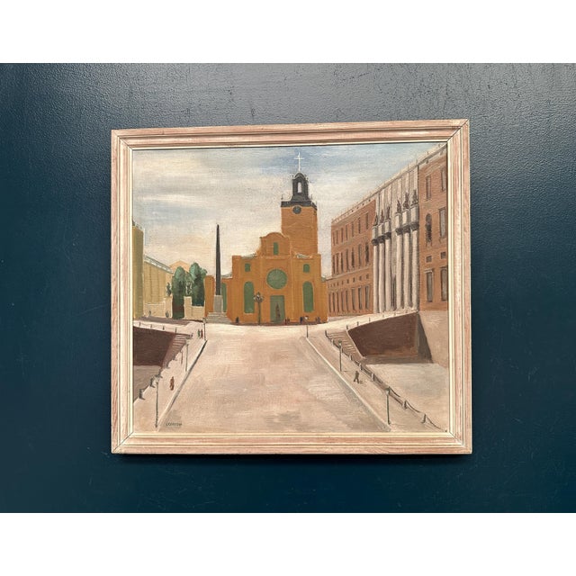 Stig Granzow, Slottbacken, 1950s, Oil on Canvas, Framed For Sale - Image 16 of 17