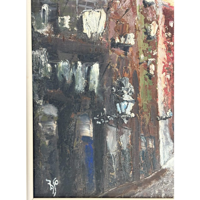 Textile Original Framed and Signed Painting on Canvas of Alfama, Portugal C1968 For Sale - Image 7 of 12