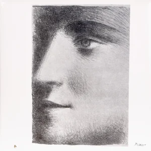 1980s "La Femme - D" Ceramic Tile After Pablo Picasso